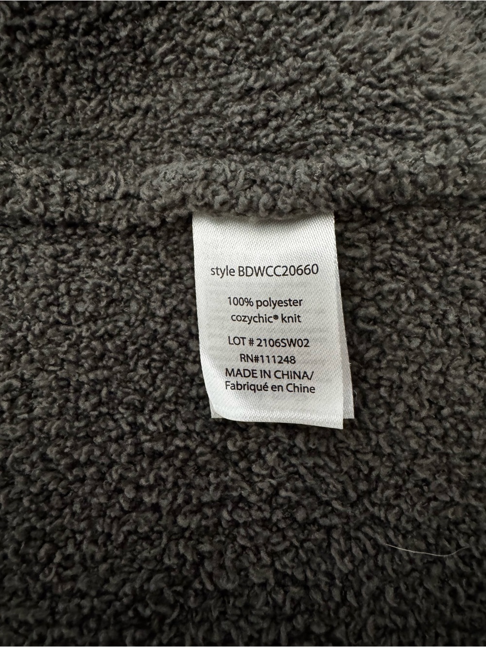 Barefoot Dreams Hooded Charcoal Coatigan - M - Picture 4 of 4